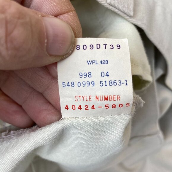 Dockers Mens Twill Pants 42x30 Relaxed Fit No Wrinkle Vintage Sep 1999 - Picture 3 of 13